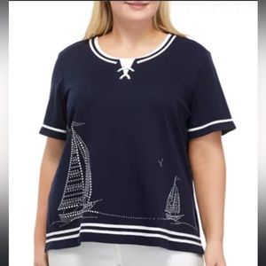 Alfred Dunner Sailboat Top